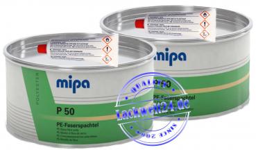 2 Dosen MIPA P50 - Faser-Spachtel, Grün, inkl. Härter, 875g Dose